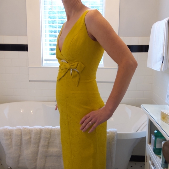 Kay Unger Silk/Cotton Blend Sheath Cocktail Dress- Sz. 2 - Picture 7 of 7